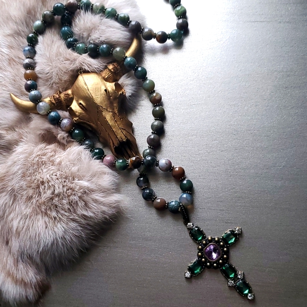 Handcrafted beaded necklace